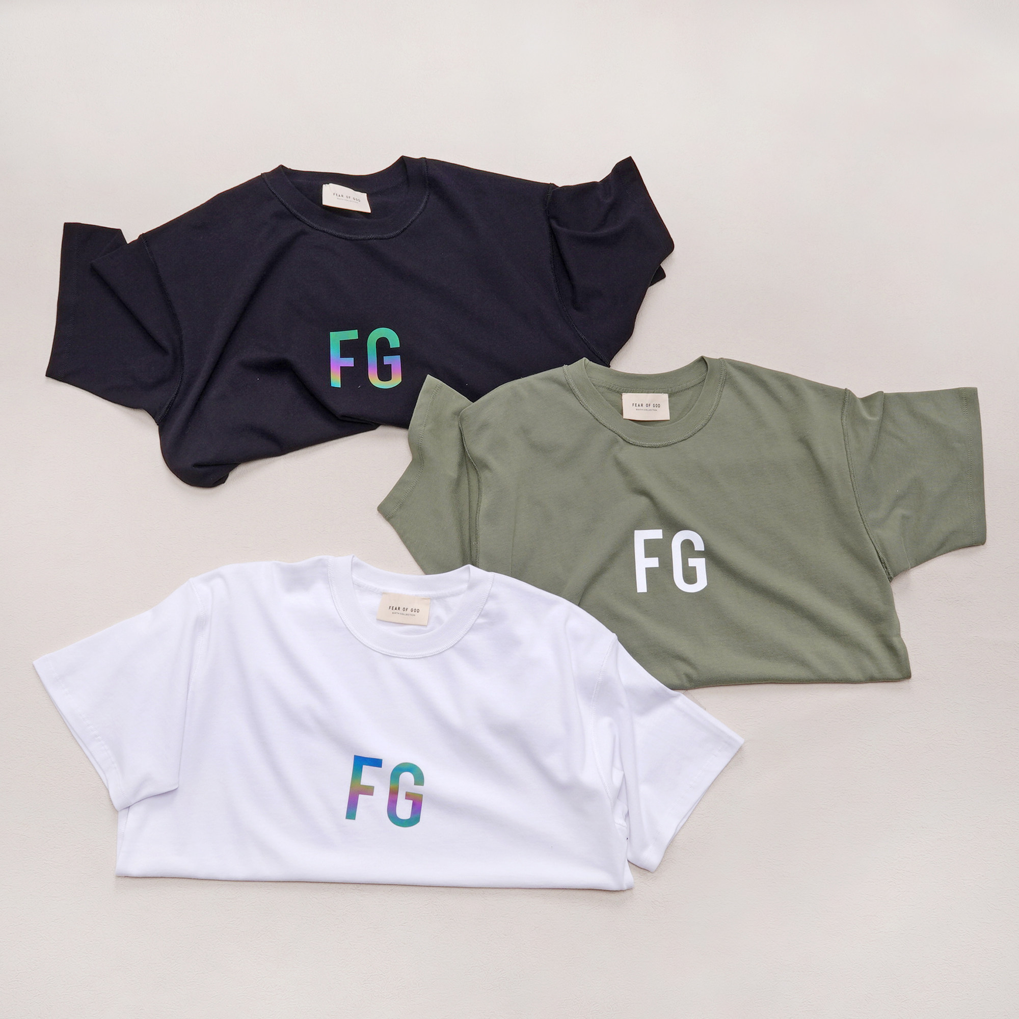 fear of god第六季fog 6th主线 fg富贵3m反光印花重磅短袖t恤
