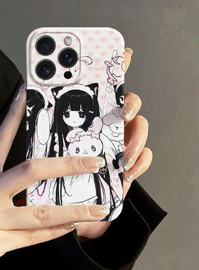 可爱库洛米美乐蒂少女手机壳适用于苹果17/16promax一加ACE2小米15新款xr创意8plus个性菲林软硬壳华为mate60