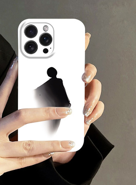 抽象艺术手机壳适用15proma简约小众14pro硬壳华为mate50/60男p40潮nova8/7情侣小米13荣耀70/80p软16