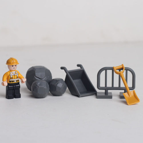 玩具车道具人偶石头木材配件