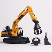 儿童惯性手摇挖机玩具车儿童抓木抓石头工程车男孩宝宝挖掘机套装