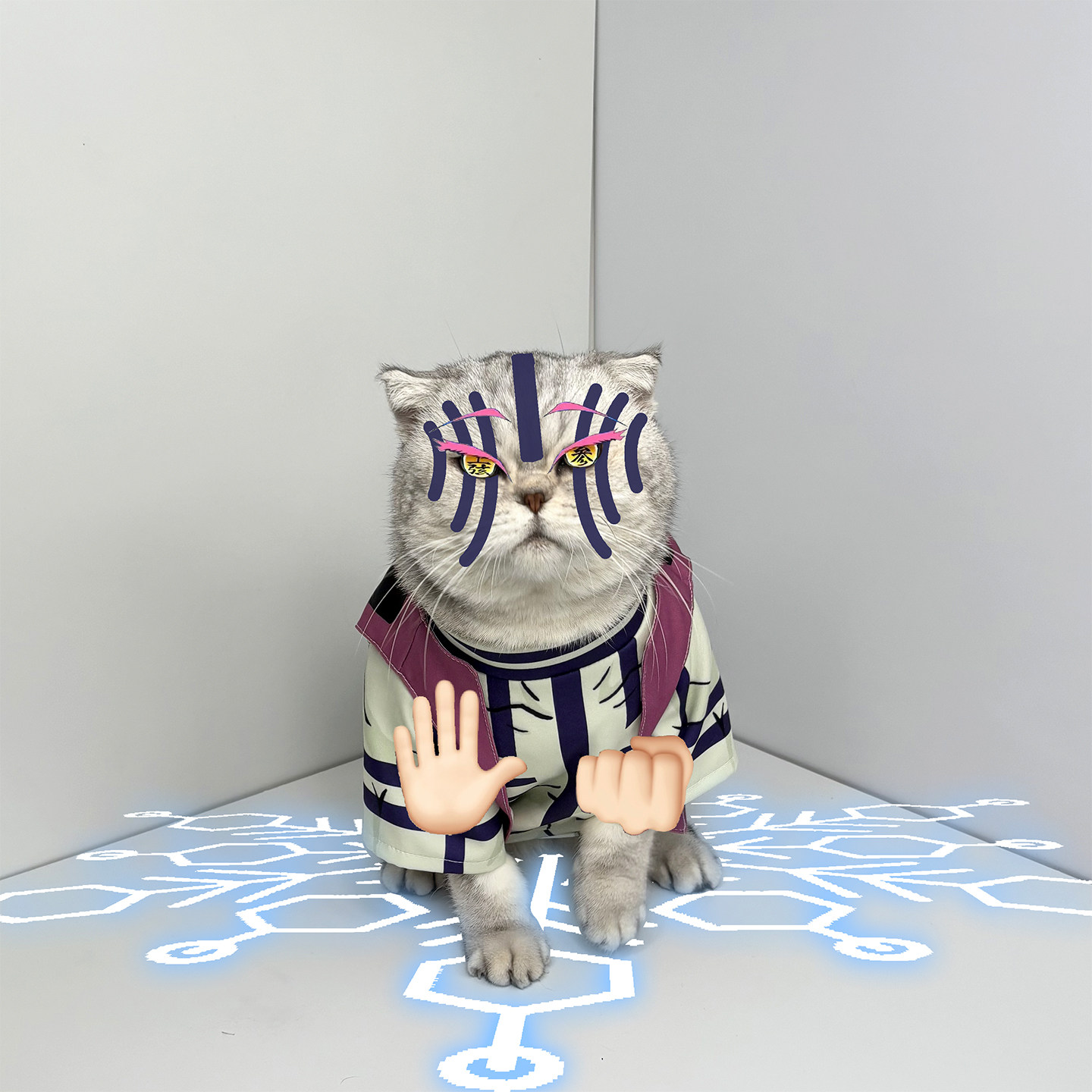 猗窝座宠物衣服鬼灭之刃猫猫咪cos上弦叁哥同人服饰小狗Akaza装扮,宠物/宠物食品及用品,猫宠物服装/雨衣（新）,淘宝优惠券,粉丝福利购,淘宝优惠卷