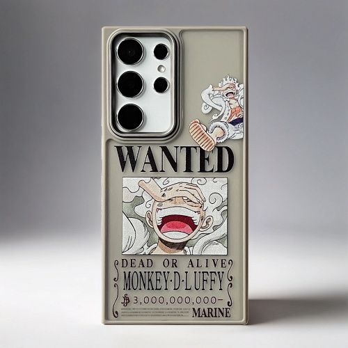 卡通海贼五档路飞适用三星S24Ultral原创磨砂手机壳S23Ultra防摔肤感高端简约S22保护套硬壳