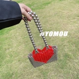 Ретро металлическая плетеная барсетка, сумка подмышку, сумка через плечо