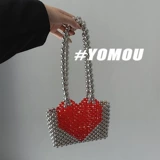 Ретро металлическая плетеная барсетка, сумка подмышку, сумка через плечо