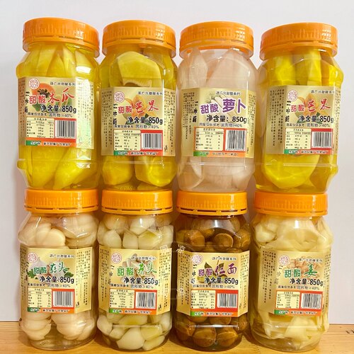 瓶装酸芒果木瓜姜片酸味