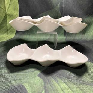 西餐酒店陶瓷分格碗火锅多格调料碗碟创意餐具沙律日式布丁甜品碗