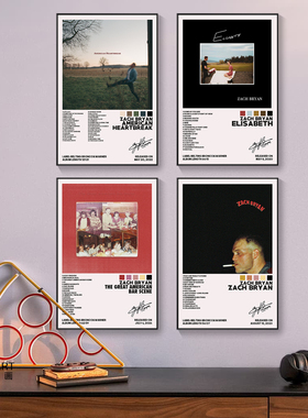 Zach Bryan音乐专辑封面装饰画海报墙壁挂画卧室客厅摇滚个性复古