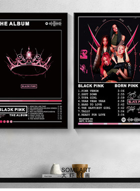 BLACKPINK女团JENNIE Jisoo专辑封面Lisa海报Rosé装饰画墙贴挂画