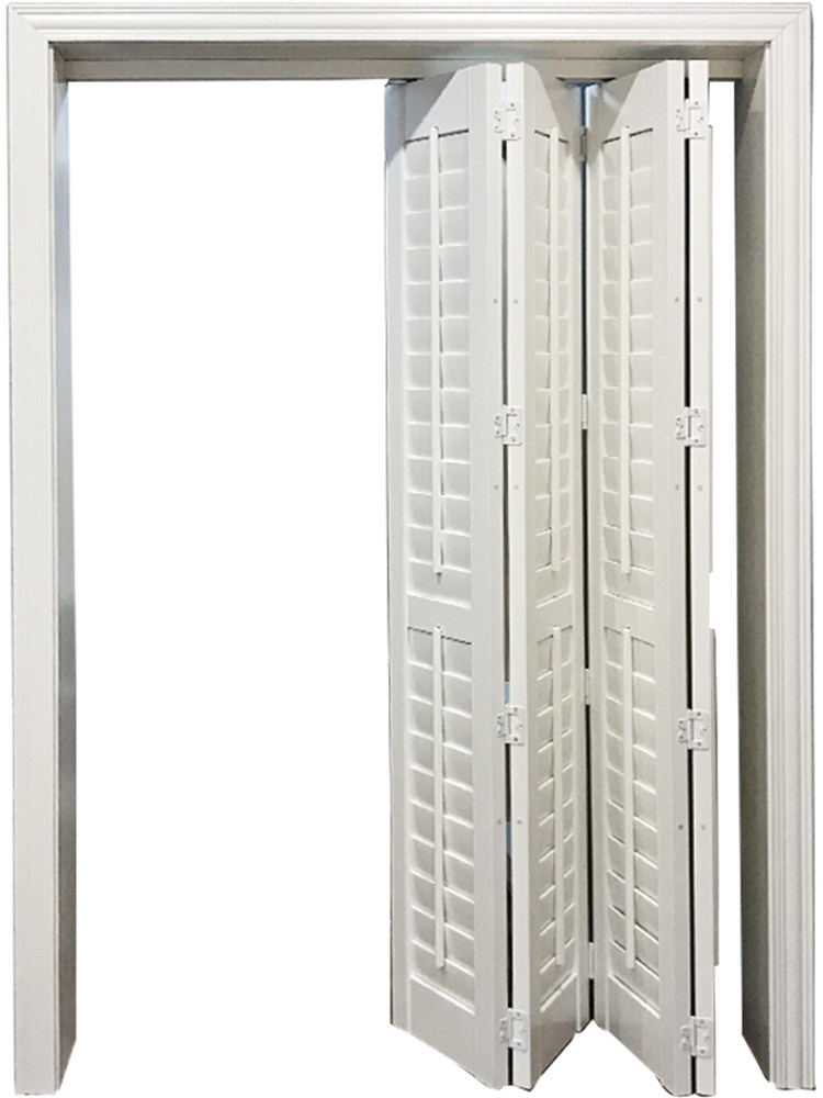 弘森卓红橡折叠实木百叶门窗阳台窗书房衣帽间活动无轨推拉门定制