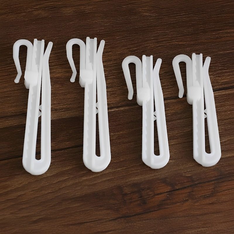 韩式窗帘挂钩韩折s钩布带褶勾扣环塑料钩子配件可调节升降钩加长