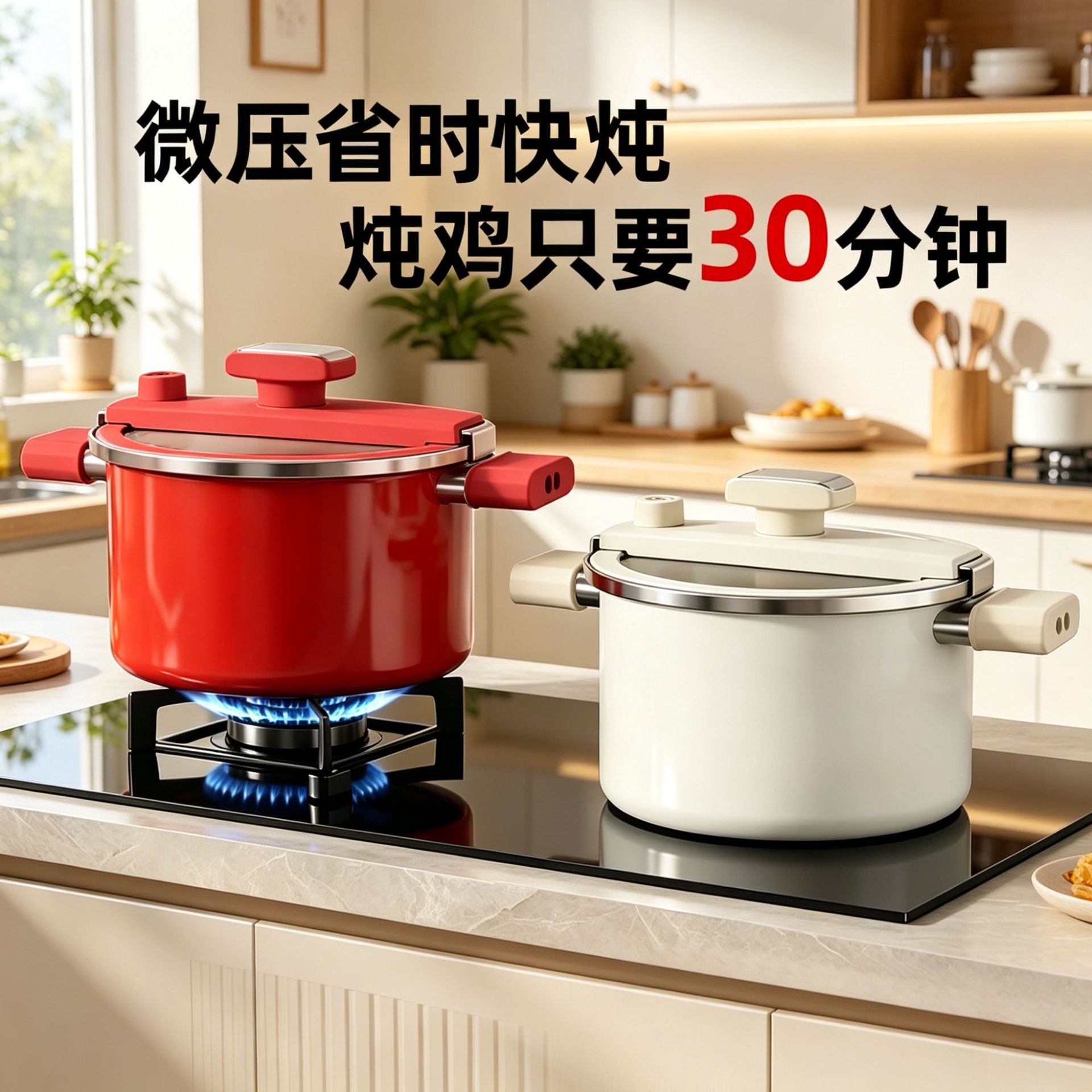 新款7升珐琅微压锅大容量汤锅炖煮锅搪瓷不易粘锅煲汤锅焖煮