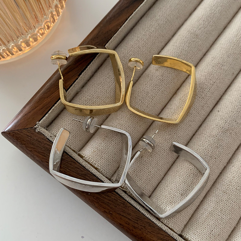 DSTYLE欧美金属方形耳环