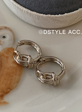 DSTYLE小众轻奢气质绳结连环耳扣