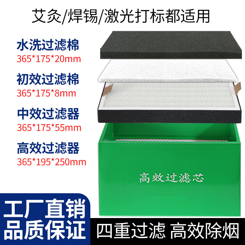 艾灸滤芯烟雾净化器过滤芯通用适配滤棉焊锡水洗吸油棉艾灸滤网