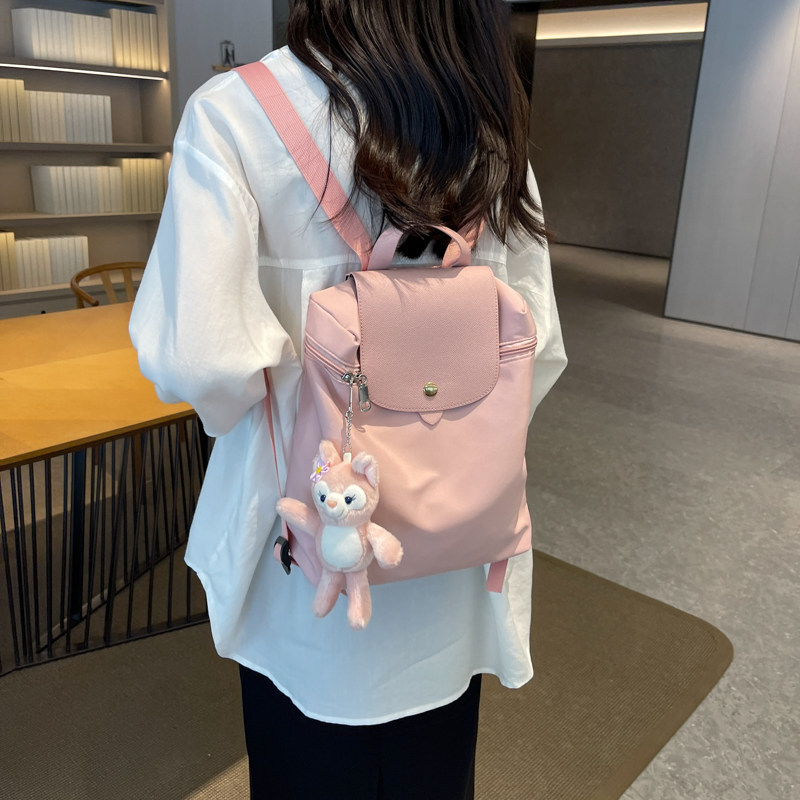 龙镶牛津布双肩包女2023新款运动旅行背包防水折叠休闲轻便书包潮