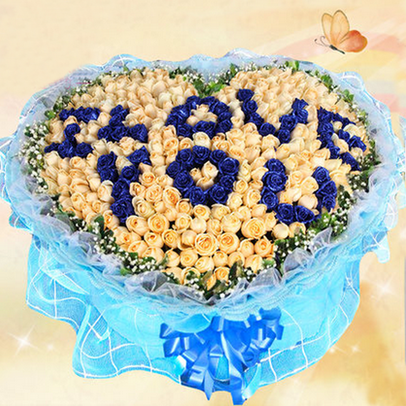 999朵后备箱插花同城速递红玫瑰