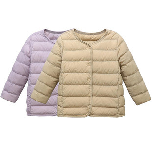 日本优款 宝宝秋冬婴幼儿羽绒内胆外出 儿童圆领轻薄羽绒服男女童装