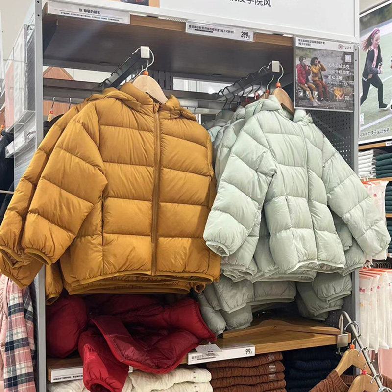 日本优款童装男女童轻薄羽绒服儿童90白鸭绒宝宝中小童羽绒服外套