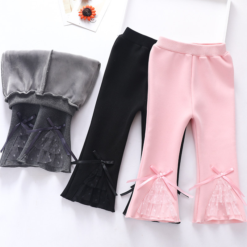 童装女小童裤子2025装新款加绒加厚宝宝洋气喇叭裤女孩打底裤,童装/婴儿装/亲子装,裤子,淘宝优惠券,粉丝福利购,淘宝优惠卷