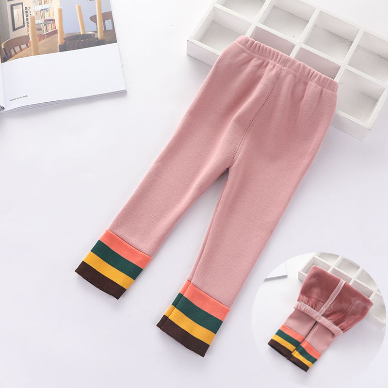 童装加绒加厚小女孩外穿打底裤