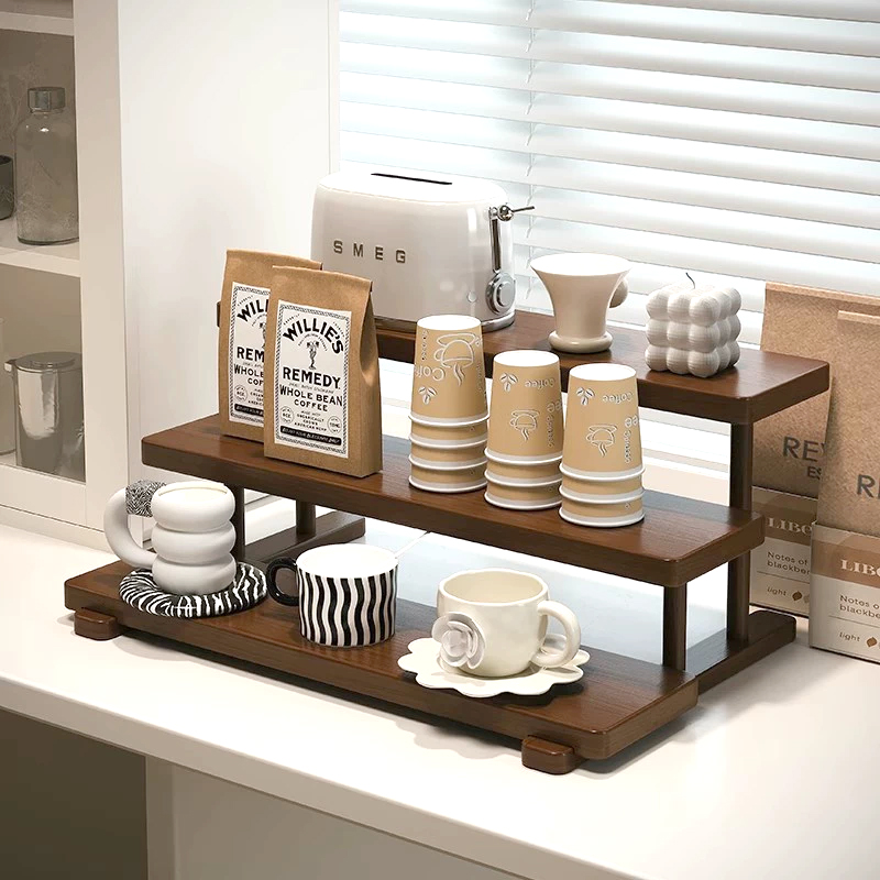 实木桌面展示架收纳置物架