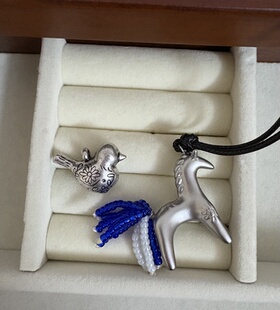 解忧 饰物小马吊坠项链平安鸟满足鸟吊坠项链可调节百搭毛衣链女