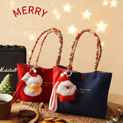 可爱圣诞礼物礼品袋袋便携平安夜苹果包装袋伴手礼手提袋实用包包