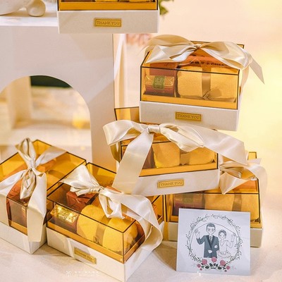 伴手礼礼盒结婚婚礼喜糖盒轻奢亚克力透明高级生日礼盒喜糖盒空