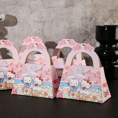 2026新款HelloKitty喜糖盒可爱卡通婚礼糖盒凯蒂猫手提喜糖盒