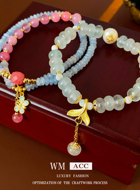 原创工厂多层手链翠竹爱钰库洛米三丽鸥手串黄水晶文玩闺蜜饰品