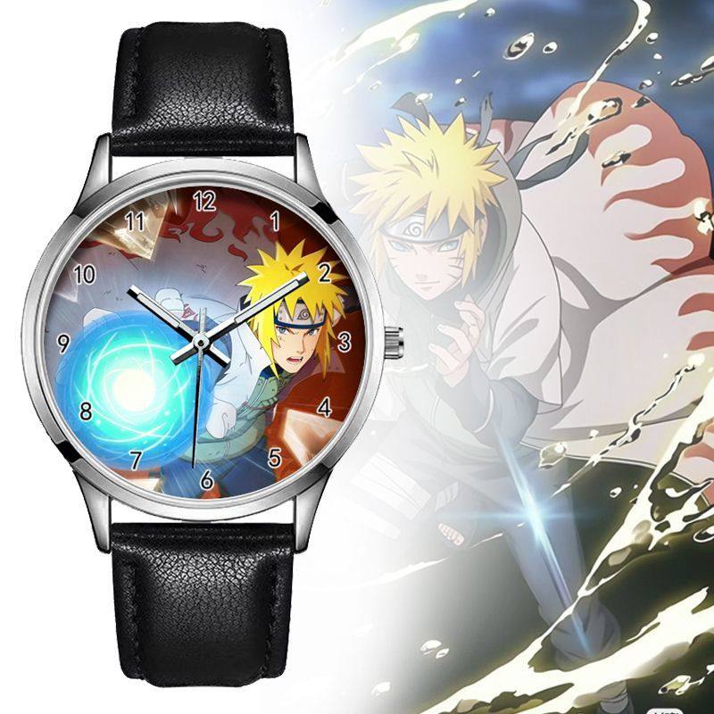 波风水门火影忍者周边石英手表潮款动漫个性气质帅气学生指针式