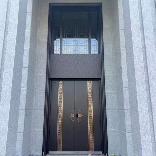 精雕铸铝门家用别墅大门农村自建房防盗门现代双开入户乡村加高