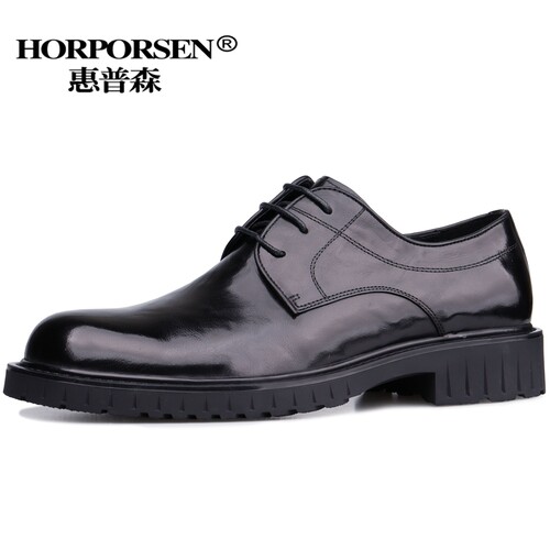 正装男士皮鞋真皮英伦厚底德比鞋