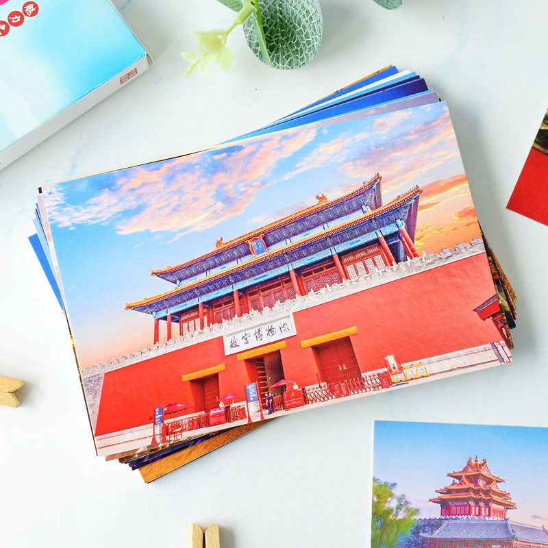 首都北京热门景点城市摄影风景明信片天安门天坛鸟巢万里长城贺卡怎么样,好用不?