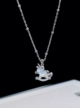 卡娜米娜独角兽项链女2025新款可爱卡通时尚钛钢不掉色锁骨链批发