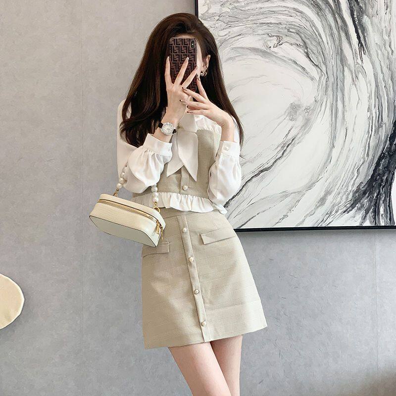 新款女裙套装2024年春季时尚洋气职业女裙套装设计感出众别致