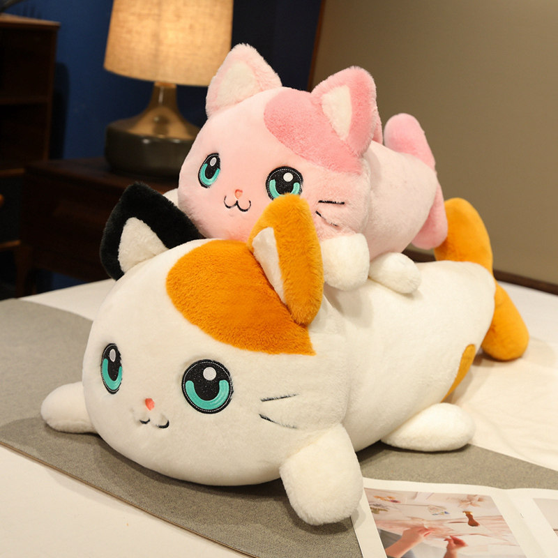 猫猫鱼公仔趴趴猫玩偶鱼尾巴猫咪
