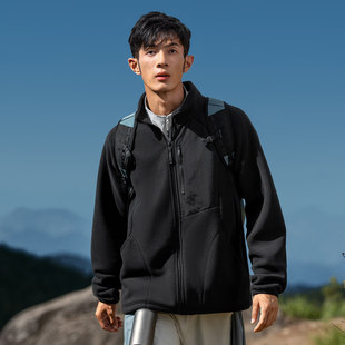 Lining 摇粒绒上衣AWDV917 李宁CF溯｜男子加绒保暖防泼水宽松开衫