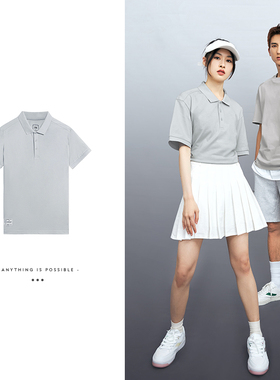 中国李宁短袖男24年春季纯棉透气翻领运动时尚休闲POLO衫APLS041