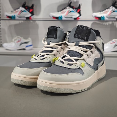 李宁减震休闲鞋男款系带耐磨