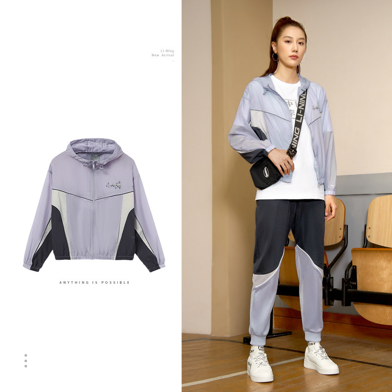李宁宽松潮流女子舒适运动风衣