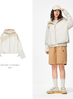 中国李宁女子2023春季新款时尚系列宽松透气连帽运动外套AFDT012