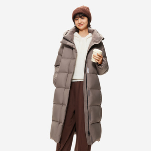 中国李宁2024冬季新款运动时尚系列女子宽松鹅绒长羽绒服AYMU232
