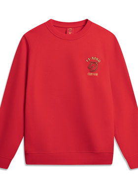 Lining/李宁冬季新款日进斗金系列男子户外时尚套头卫衣AWDW281