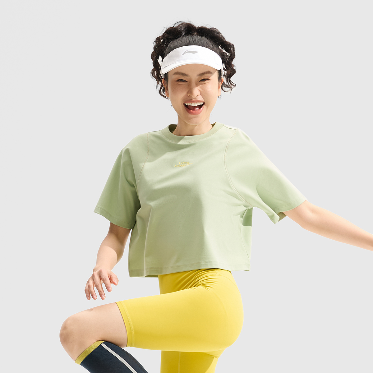 李宁凉茶T恤短袖女子宽松舒适