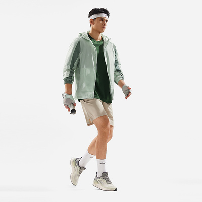 李宁保暖男款休闲连帽外套舒适