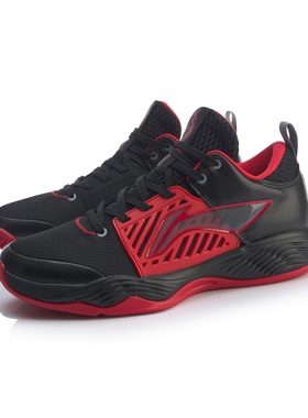 中国李宁篮球鞋男子新款暗影减震防滑耐磨中帮运动鞋ABCP017
