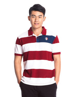 中国李宁短袖POLO衫男士健身夏季翻领上衣T恤针织运动服GPLL007