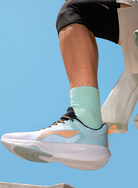 中国李宁2024新款岚光男反光运动鞋回弹跑步鞋基础健身鞋AFVT011